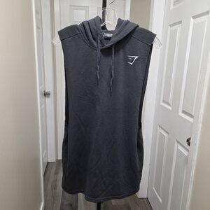 Gymshark Viscose Blend Gray Sleeveless Hoodie